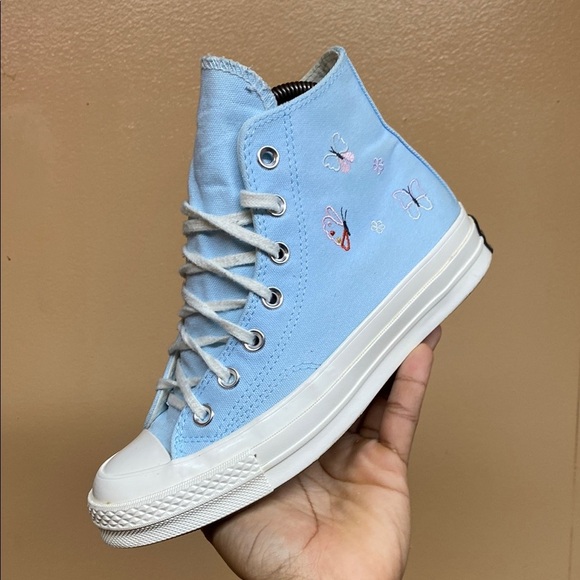 Chuck 70 Butterfly Wings Women’s High Top Converse “Chambray Blue/Egret/Black” - Picture 10 of 17